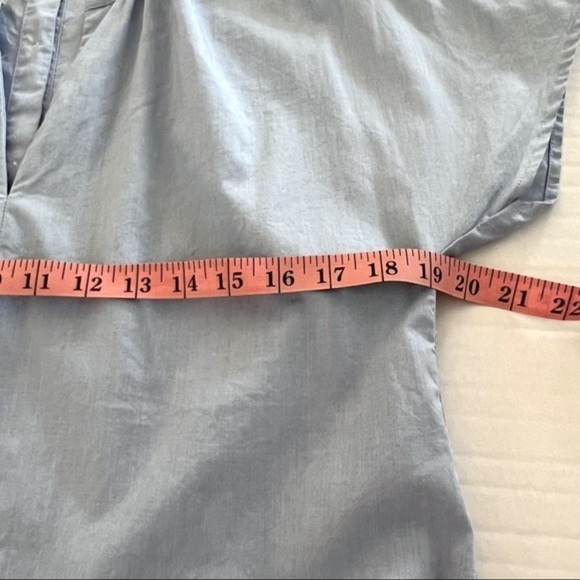 J Crew Light Blue Waist Tie Buttons Down Back Blouse Top. Size XS - Picture 5 of 6